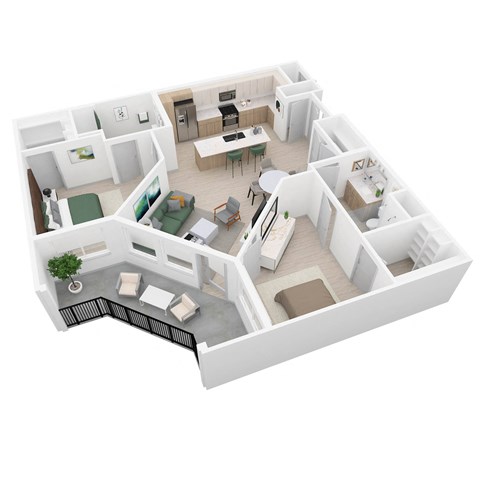 2 Bed - 2 Bath |1,055 sq.ft. B2